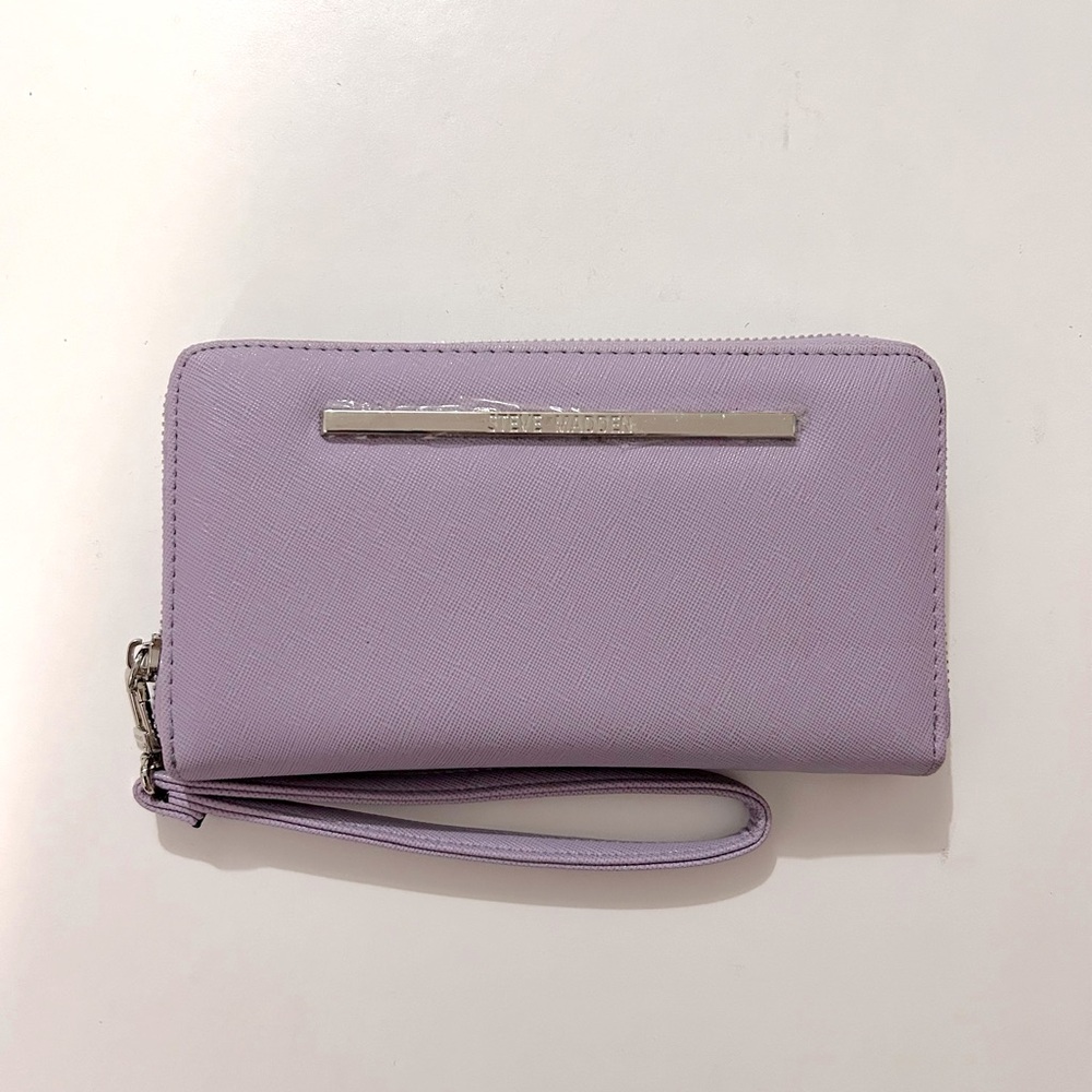Steve Madden Bzip Web Zip Around Wallet Wristlet